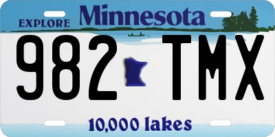 MN license plate 982TMX