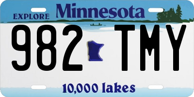 MN license plate 982TMY