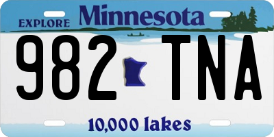 MN license plate 982TNA