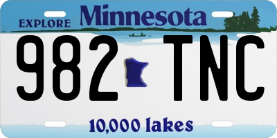 MN license plate 982TNC