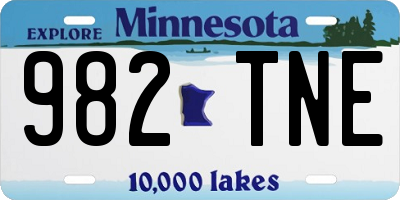 MN license plate 982TNE