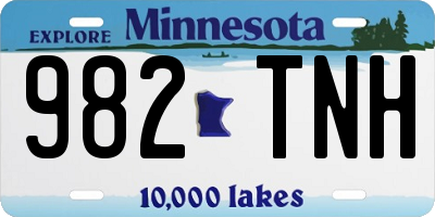 MN license plate 982TNH