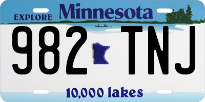 MN license plate 982TNJ