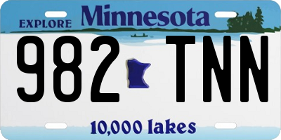 MN license plate 982TNN