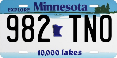 MN license plate 982TNO