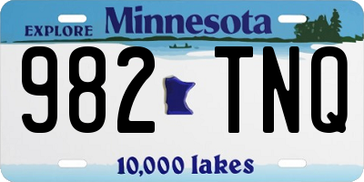 MN license plate 982TNQ