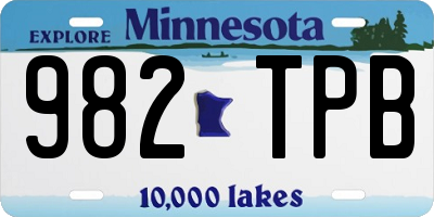 MN license plate 982TPB
