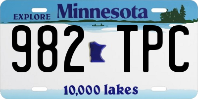MN license plate 982TPC
