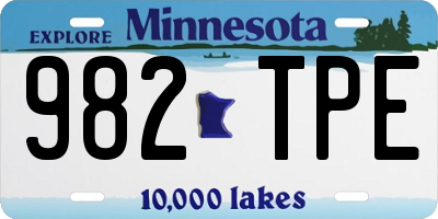 MN license plate 982TPE