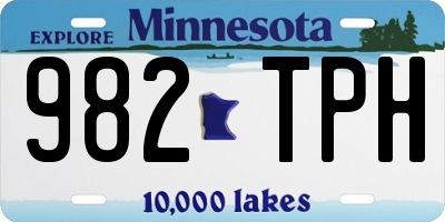 MN license plate 982TPH