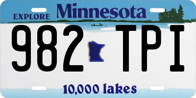 MN license plate 982TPI