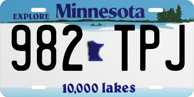 MN license plate 982TPJ