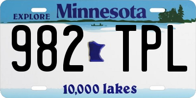 MN license plate 982TPL