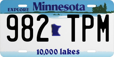 MN license plate 982TPM