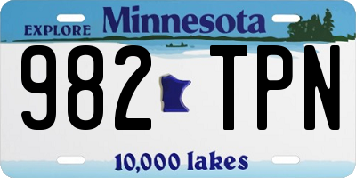 MN license plate 982TPN