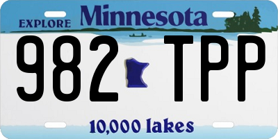 MN license plate 982TPP