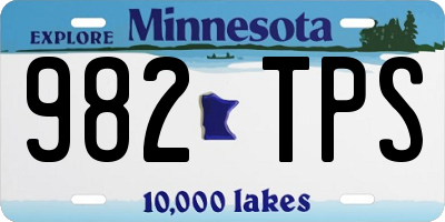 MN license plate 982TPS