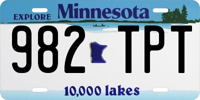 MN license plate 982TPT