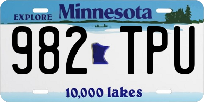 MN license plate 982TPU