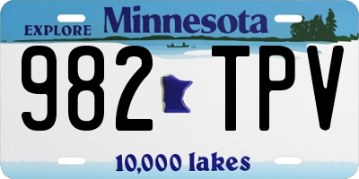 MN license plate 982TPV