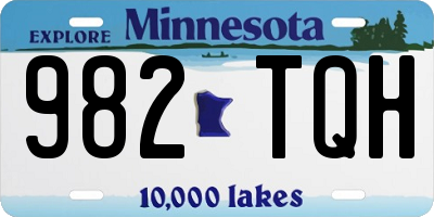MN license plate 982TQH