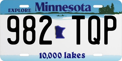 MN license plate 982TQP