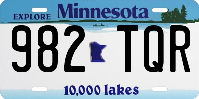MN license plate 982TQR