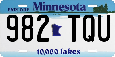 MN license plate 982TQU