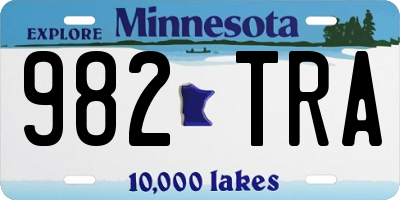 MN license plate 982TRA