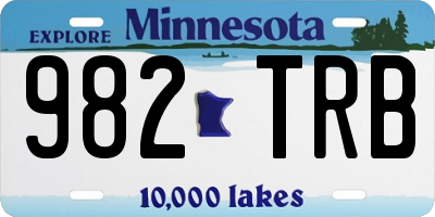 MN license plate 982TRB