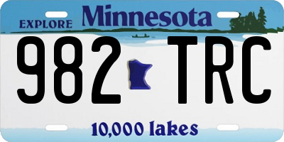 MN license plate 982TRC