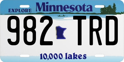 MN license plate 982TRD