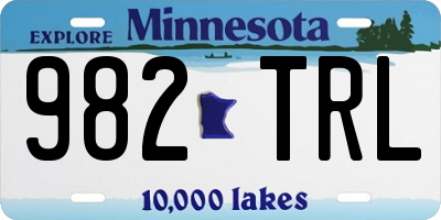 MN license plate 982TRL
