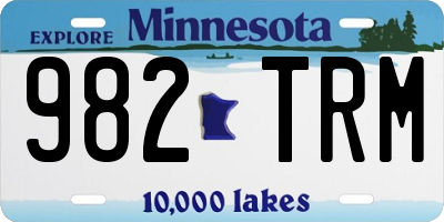 MN license plate 982TRM