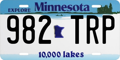 MN license plate 982TRP