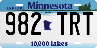 MN license plate 982TRT