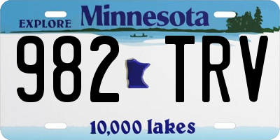 MN license plate 982TRV