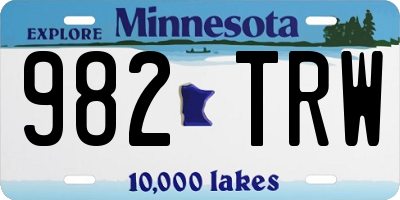 MN license plate 982TRW
