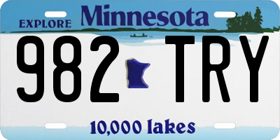 MN license plate 982TRY