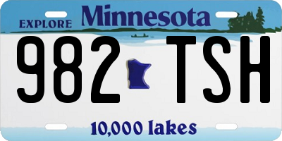 MN license plate 982TSH