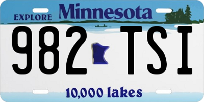 MN license plate 982TSI