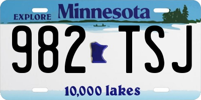 MN license plate 982TSJ