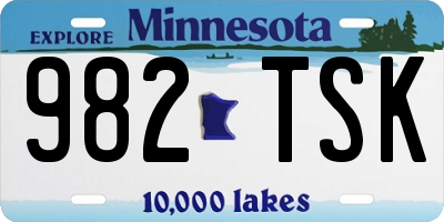 MN license plate 982TSK