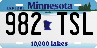 MN license plate 982TSL