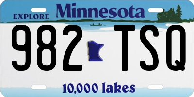 MN license plate 982TSQ