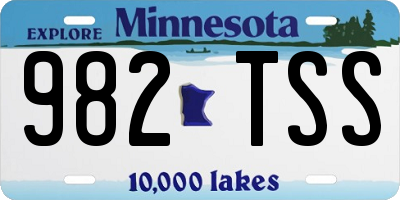 MN license plate 982TSS