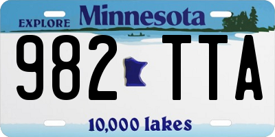 MN license plate 982TTA