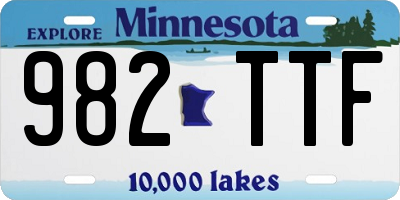 MN license plate 982TTF