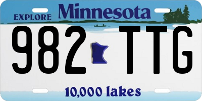 MN license plate 982TTG