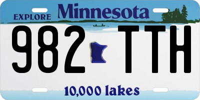 MN license plate 982TTH